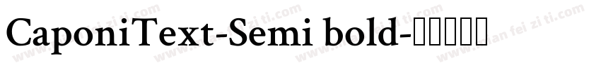 CaponiText-Semi bold字体转换